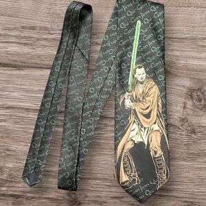 Ralph Marlin Novelty Tie Star Wars Qui-Gon Jinn Artwork Necktie